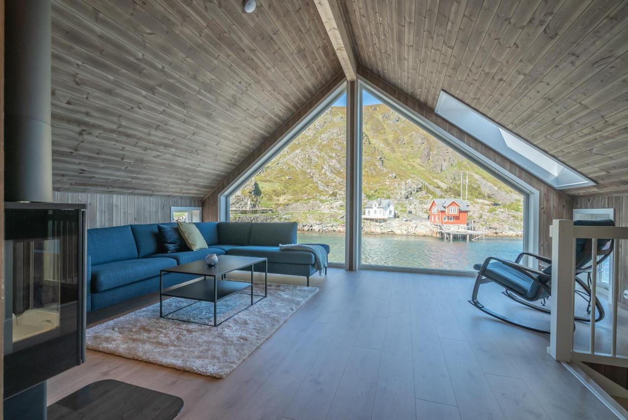 Seafront New Cabin In Lofoten Ballstad Exterior photo