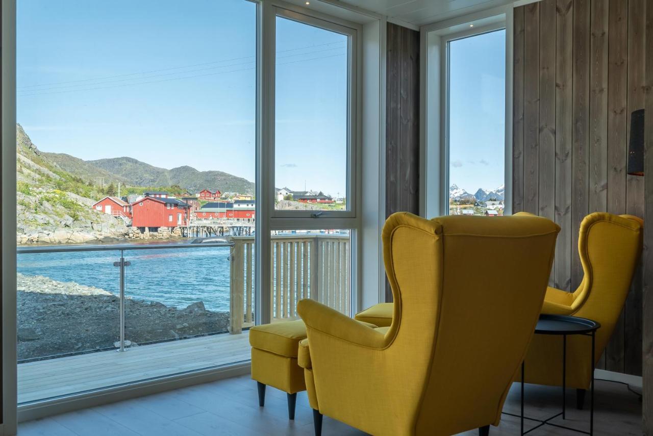Seafront New Cabin In Lofoten Ballstad Exterior photo